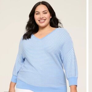 NWT Lane Bryant 3/4 sleeve cotton sweater size 22/24.